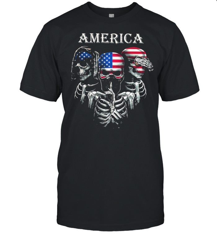 Skull American flag t-shirt