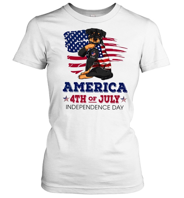 Rottweiler Tattoo American 4th Of July Independence Day American Flag Shirt Trend T Shirt Store Online