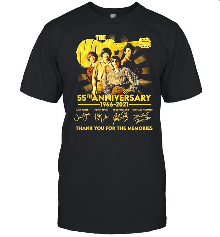 The monkees 55 th anniversary 1966 2021 thank you for the memories shirts