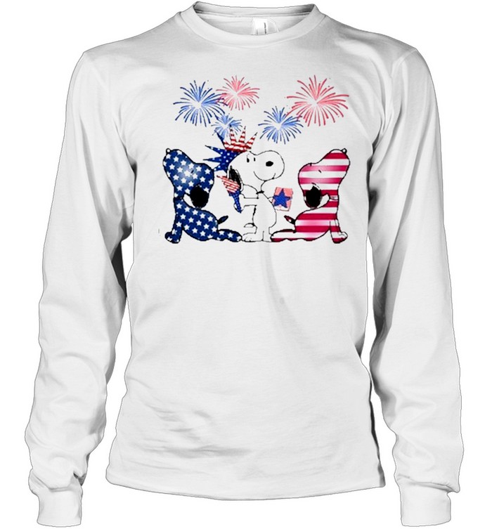 snoopy american 4th july independence day shirt Long Sleeved T-shirt