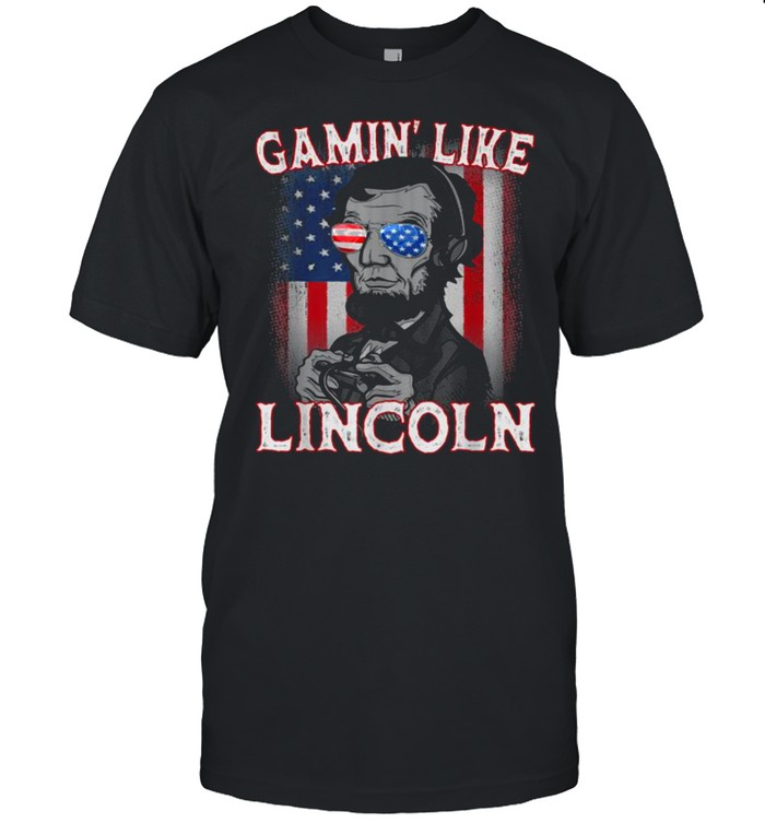 Gamins’ Likes Lincolns Gamings Gamers 4ths ofs Julys T-Shirts