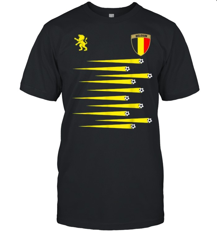 Belgiums Soccers Jerseys Belgians Flags Footballs T-Shirts