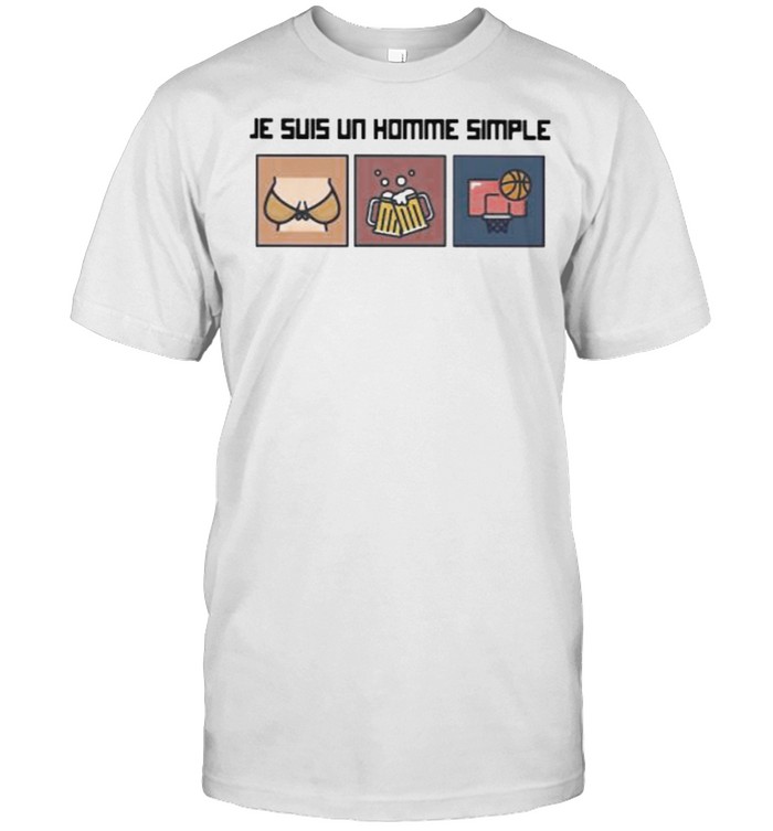 Je Suis Un Homme Simple Beer Basketball  Classic Men's T-shirt