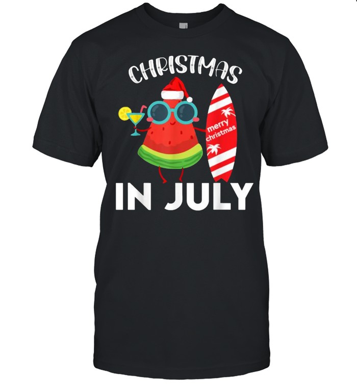 Christmas In July 2021 Watermelon Xmas Tree Summer  Classic Men's T-shirt