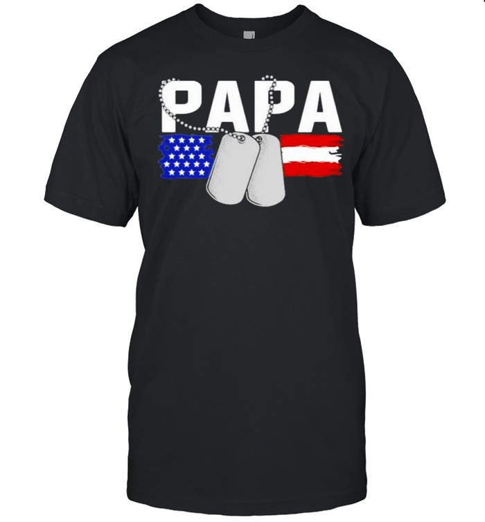 PApa American Flag Veteran Shirts