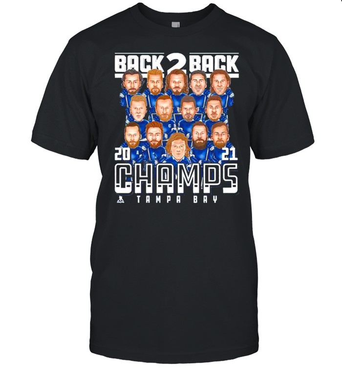 Tampa Bay Lightning back 2 back 2021 champs shirts