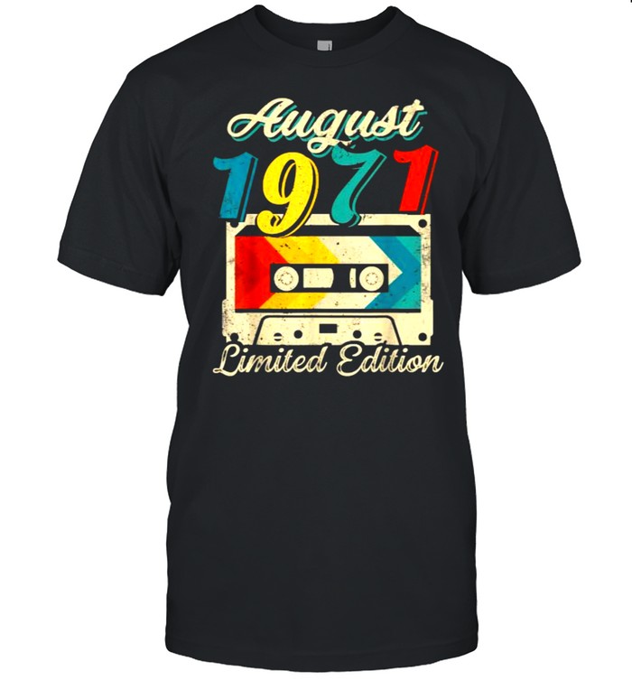 August 1971 Limited Edition 50th Birthday Cassette Tape Vintage T-Shirts