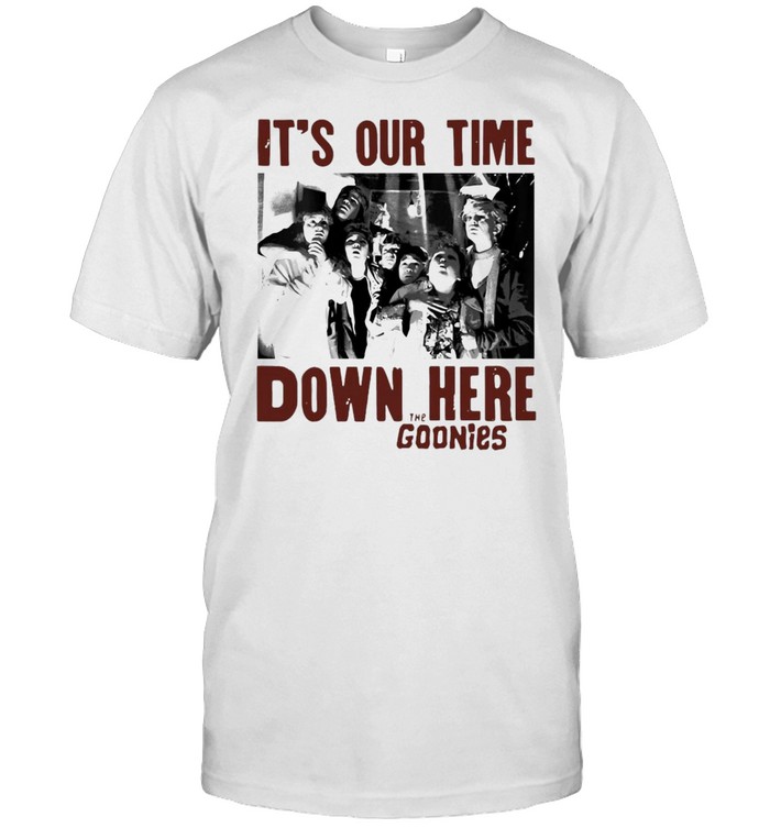 The Goonies Its’s Our Time Down Here Text Raglan Baseball T-shirts