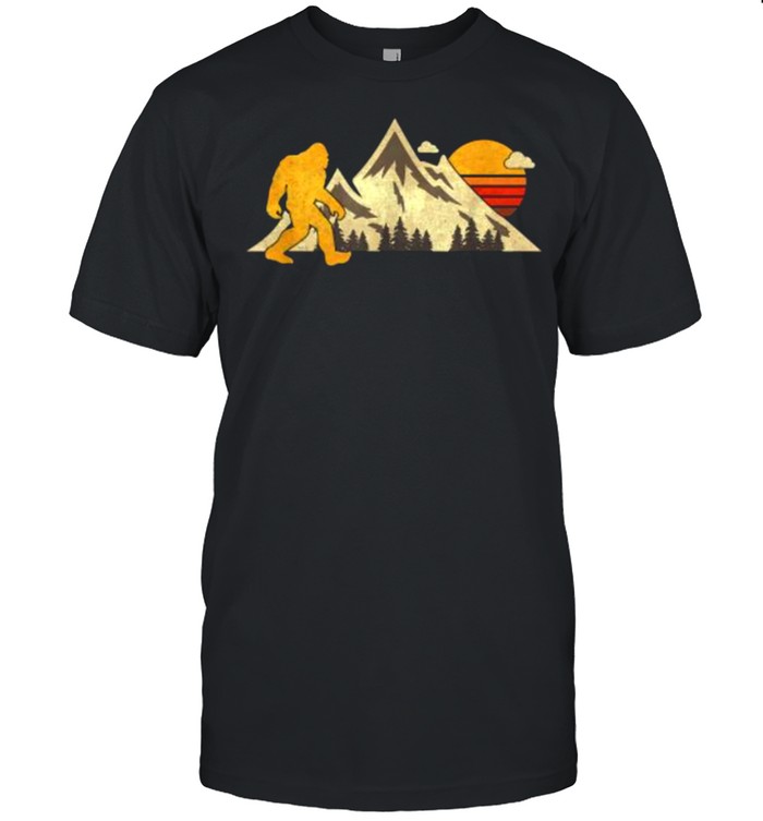 Bigfoot Vintage Shirt Mountain Sun Sasquatch Camping Camper Shirts