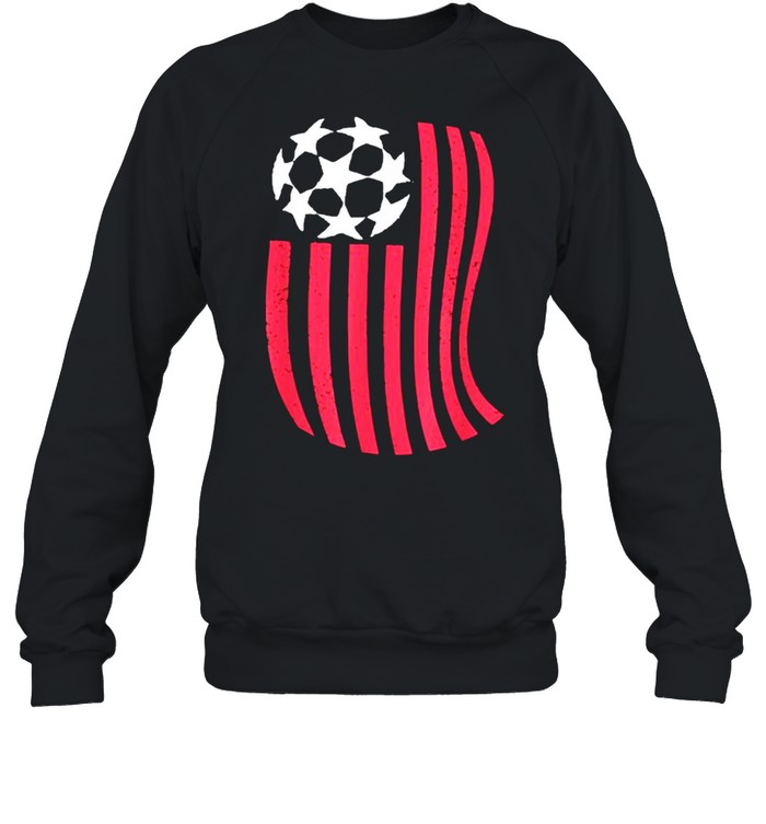 USA Flag with Soccer ball T- Unisex Sweatshirt