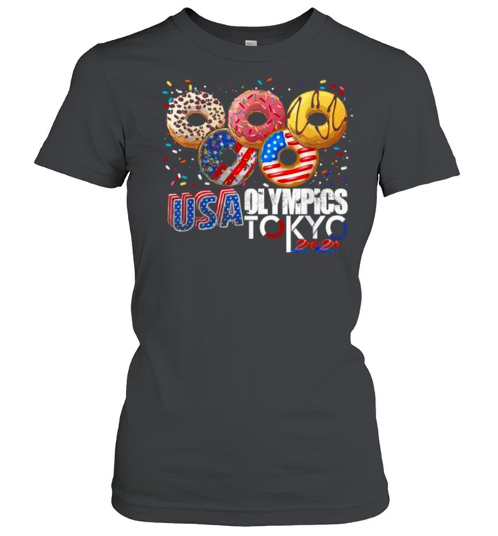 USA Olympics Tokyo 2021 Donuts In The Shape Of The Olympic Symbol T- Classic Women's T-shirt