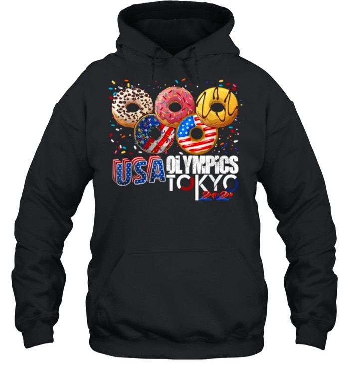 USA Olympics Tokyo 2021 Donuts In The Shape Of The Olympic Symbol T- Unisex Hoodie