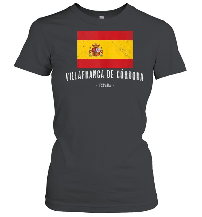 Villafranca de Córdoba Spain ES Flag City Bandera Ropa shirt Classic Women's T-shirt