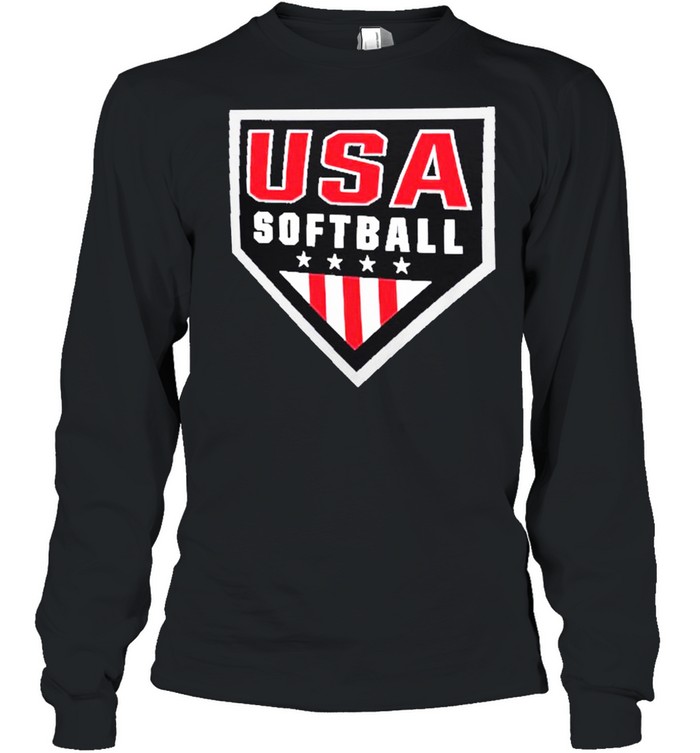 USA Softball Primary Logo shirt Long Sleeved T-shirt