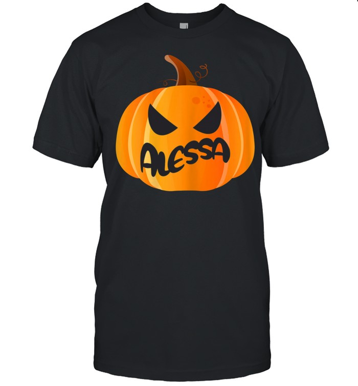 Alessa Name Custom Pumpkin Personalized Halloween shirt Classic Men's T-shirt