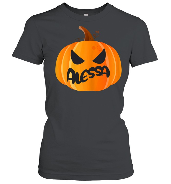 Alessa Name Custom Pumpkin Personalized Halloween shirt Classic Women's T-shirt