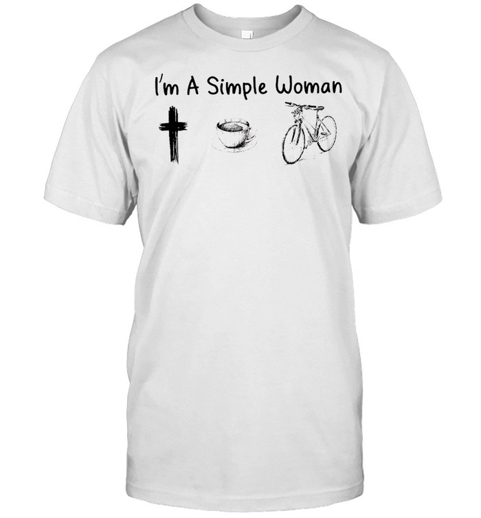 Im a simple woman God Coffee and Cycling shirt Classic Men's T-shirt