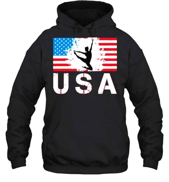 USA Gymnastics American flag T- Unisex Hoodie