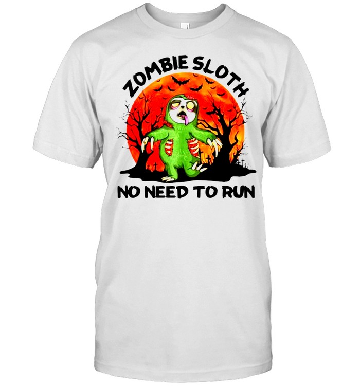 Zombie sloth no need to run Halloween shirt Classic Men's T-shirt
