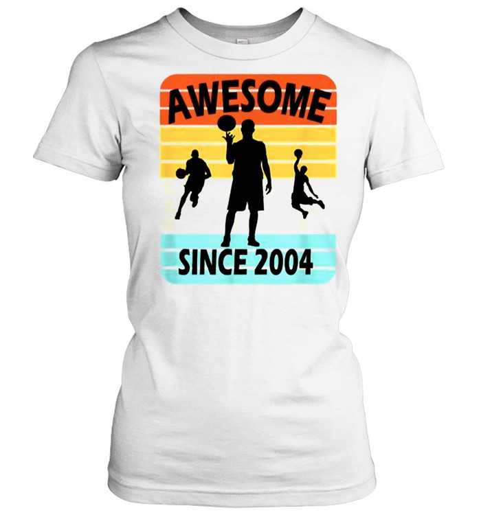 17th Birthday Basketball Awesome Since 2004 Age 17 T- Classic Women's T-shirt