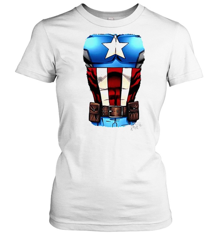 Captain America Chest flag shirt Classic Women's T-shirt