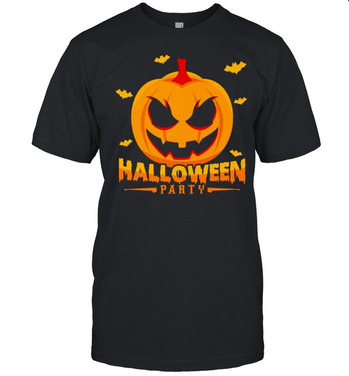 Scary pumpkin Halloween party shirts