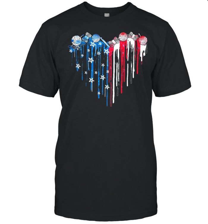 Yarn Heart American flag shirt Classic Men's T-shirt