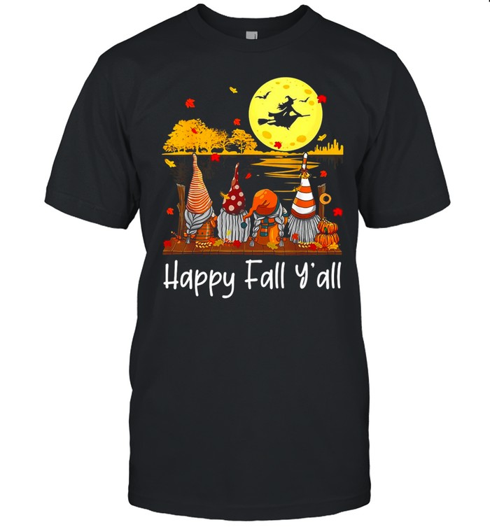Autumn Gnomes Halloween Happy Fall Y’all Gnome Friend Pumpkin T-shirt Classic Men's T-shirt