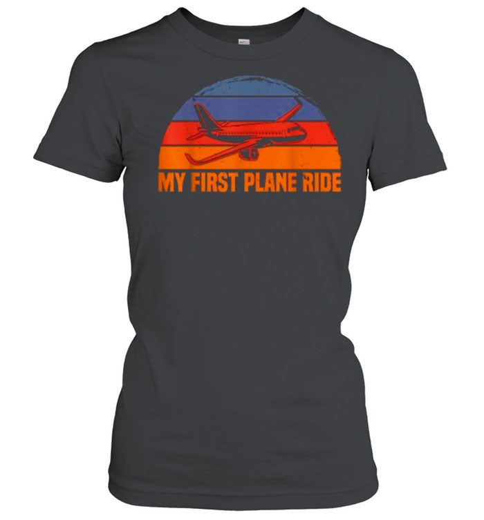 My first plane ride airplane vintage T- Classic Women's T-shirt