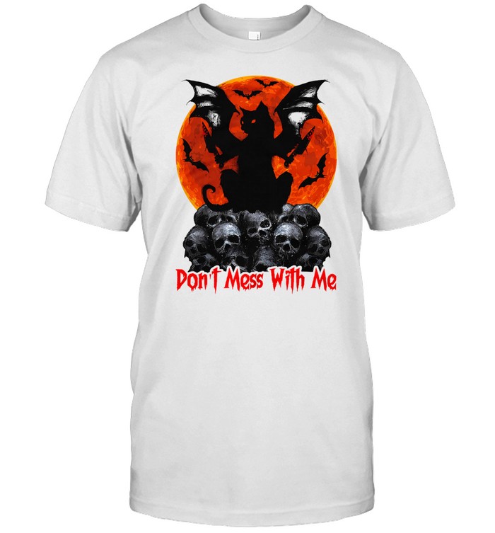 Black Cat Witch dont mess with me Halloween shirt Classic Men's T-shirt