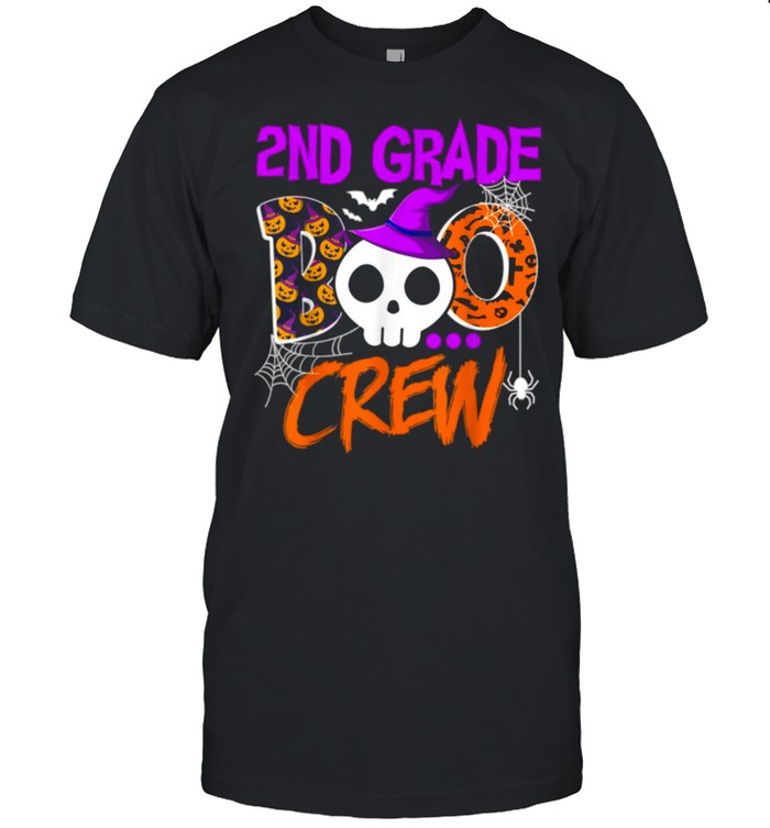 2nd Grade Boo Crew Funny Skull Halloween Vibes shirt Classic Men's T-shirt