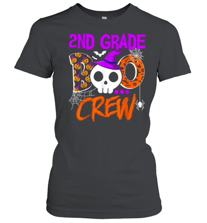 2nd Grade Boo Crew Funny Skull Halloween Vibes shirt Classic Women's T-shirt
