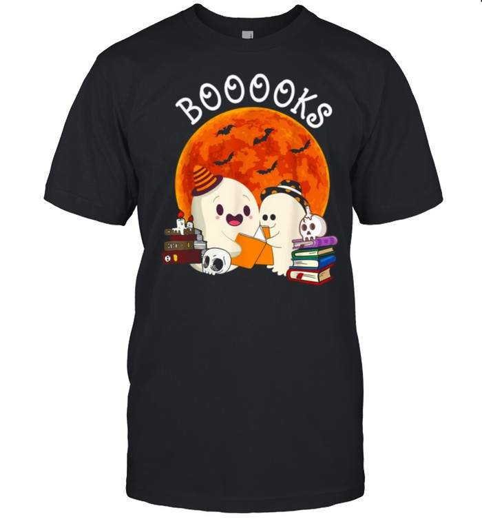 booooks Ghost Boo Read Books Library Moon Pumpkin shirts