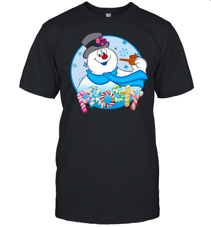 Frosty The Snowman Candy Letters Portrait T-shirt