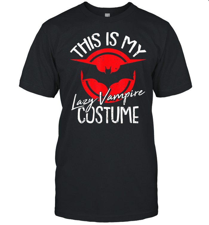 Lazy Vampire Costume Halloween Bat Moon shirt Classic Men's T-shirt
