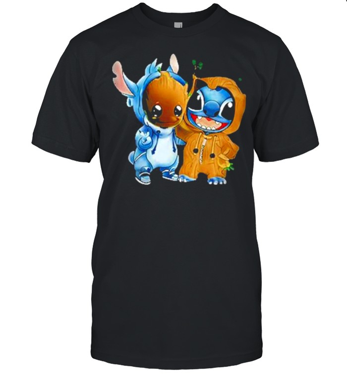 Baby Stitch and Baby Groot friends shirts