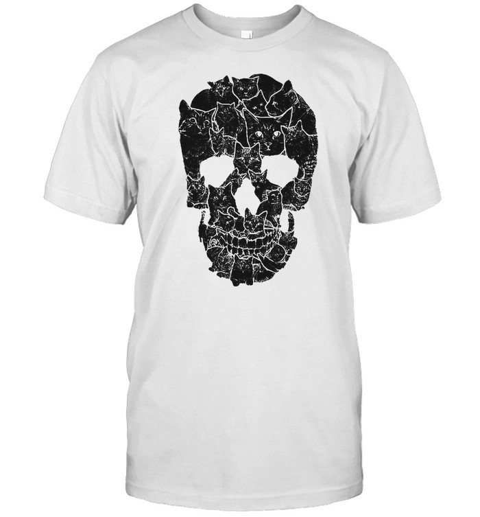 Black Cat Skull shirt Classic Men's T-shirt