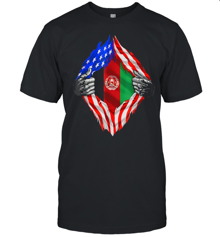 Super Afghan Heritage Afghanistan Roots USA Flag shirts