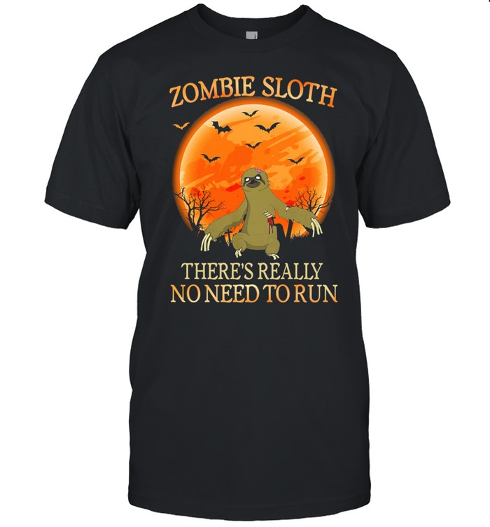 Zombie Sloth theres really no need to run Halloween shirt Classic Men's T-shirt