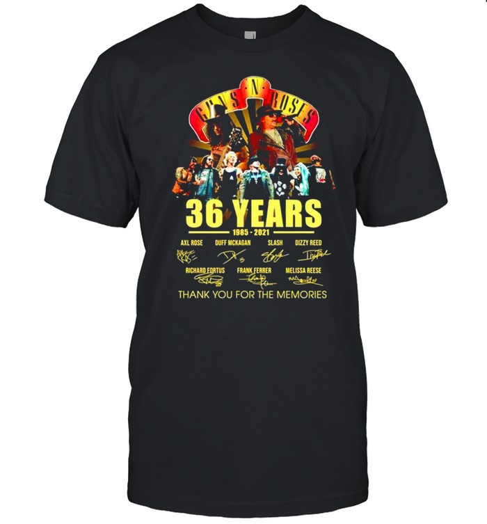 36 years 1985-2021 Gun N Roses signatures shirt Classic Men's T-shirt