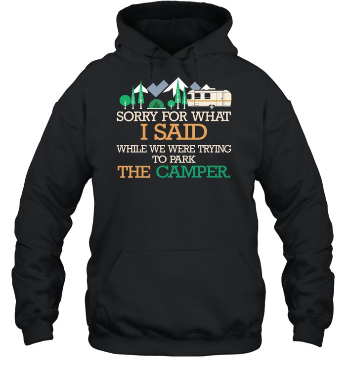 Sorry for what I said while we are trying their camper shirt Unisex Hoodie
