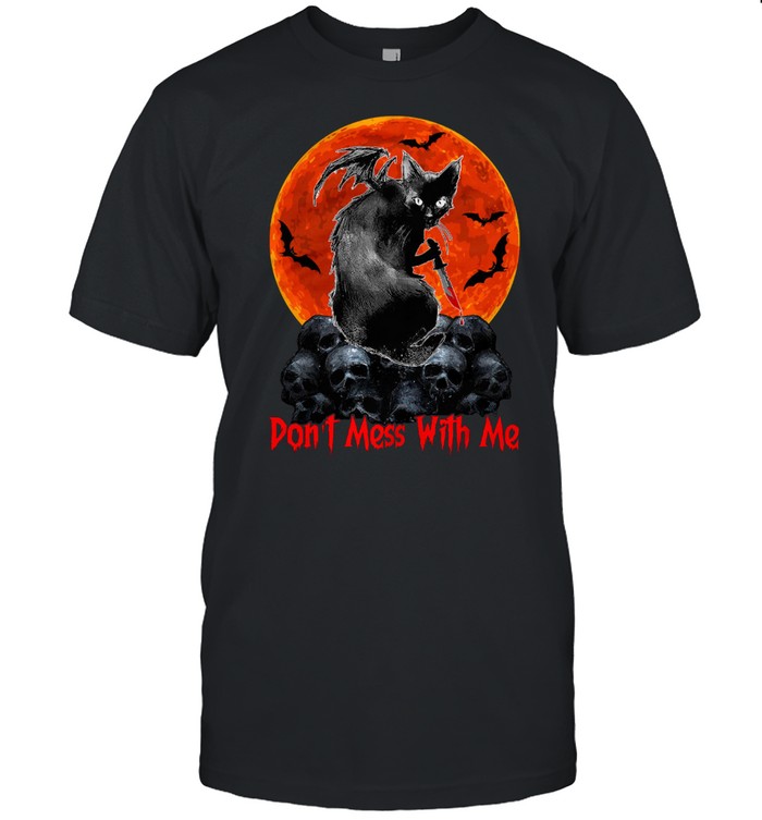 Black Cat Don’t mess with me shirt Classic Men's T-shirt