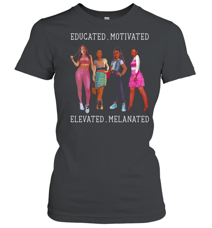 Educated Motivated Melanin African American Black Queen T-shirt Classic Women's T-shirt