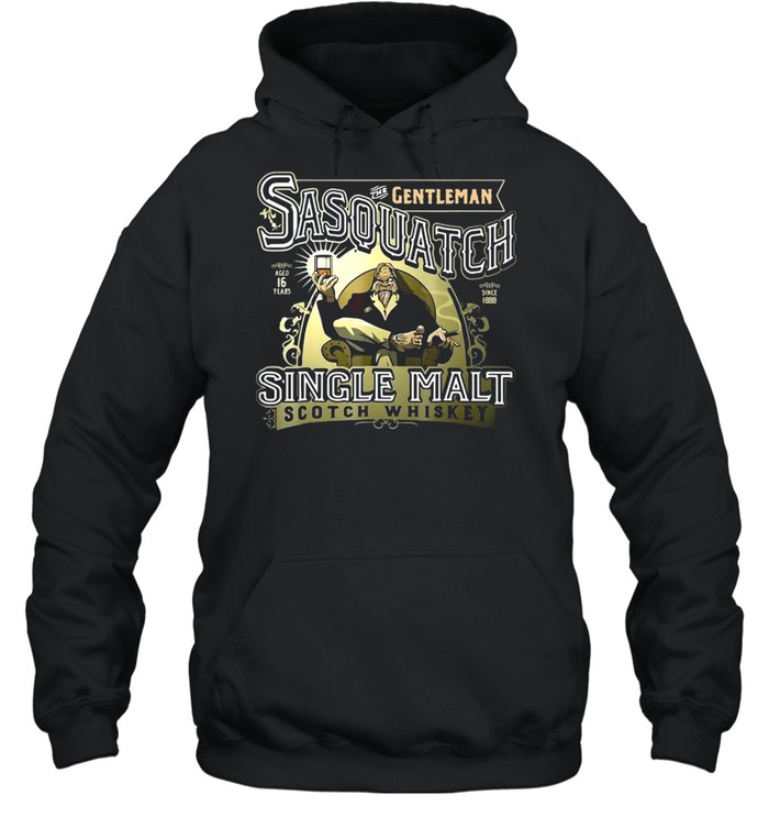 Gentleman Sasquatch Single Malt Scotch Whiskey T-shirt Unisex Hoodie