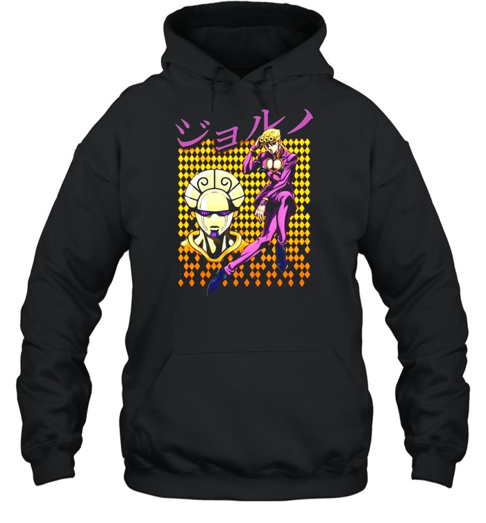 Jojo’s Bizarre Adventure Giorno With Kanji T-shirt Unisex Hoodie