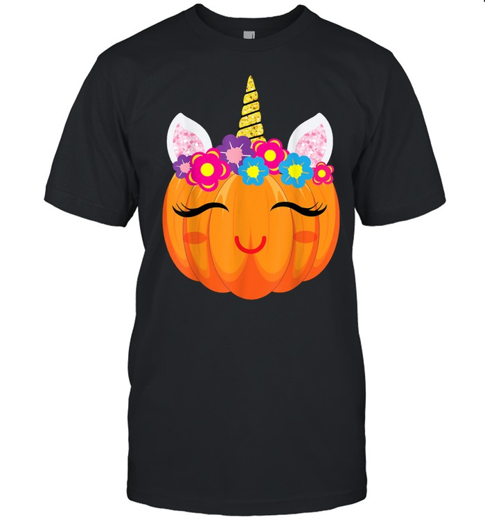 Unicorn Girls Halloween Pumpkin Patch Costume Women shirt Classic Men's T-shirt