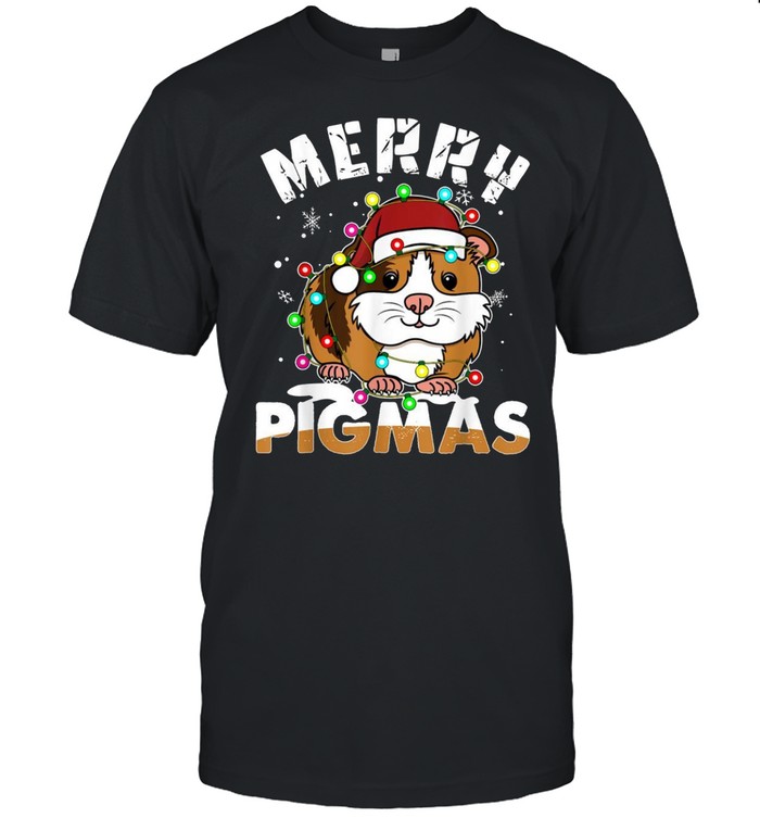 Merry Pigmas Xmas Christmas Guinea Pig shirt Classic Men's T-shirt