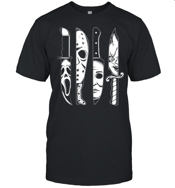 Knives Horror Machete Movie Friday Halloween Goth Evil shirt Classic Men's T-shirt