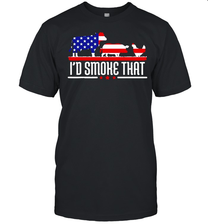 Cows pigs ands chickens Is’ds smokes thats Americans flags shirts