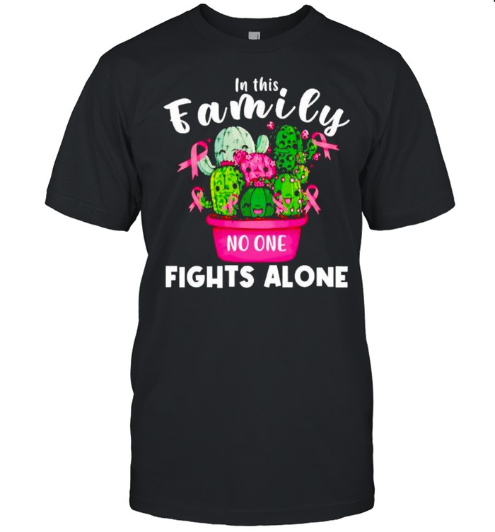 Cactus in this family fights alone Breast Cancer shirt Classic Men's T-shirt